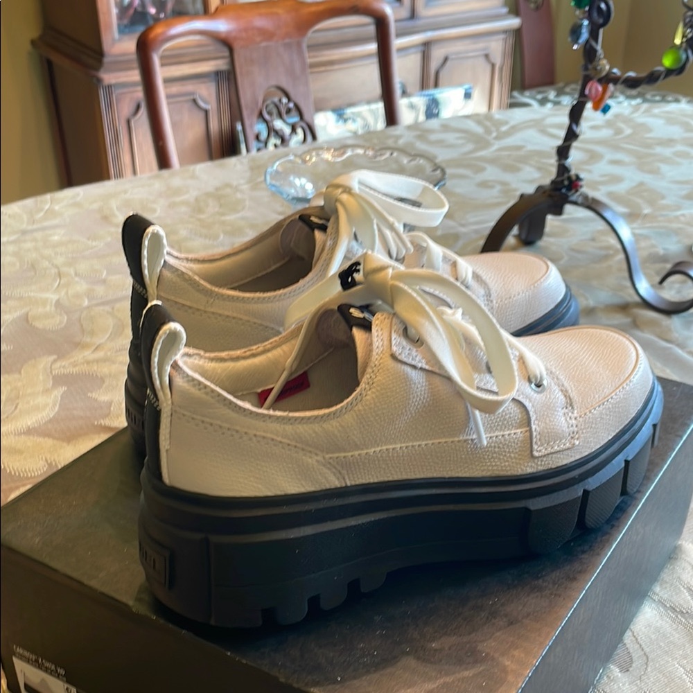 Women's White Platform Sneakers